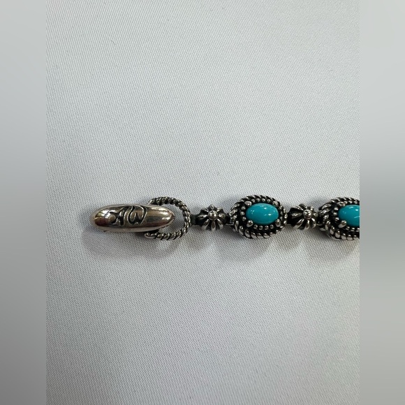 Vintage Carolyn Pollack American West Sterling Silver Turquoise Bracelet - Picture 5 of 13